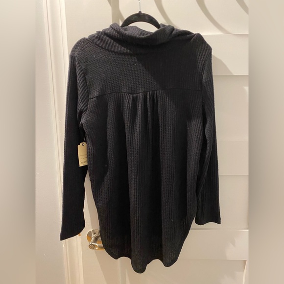 St. John's Bay Black Cowl Neck Sweater - Picture 7 of 7